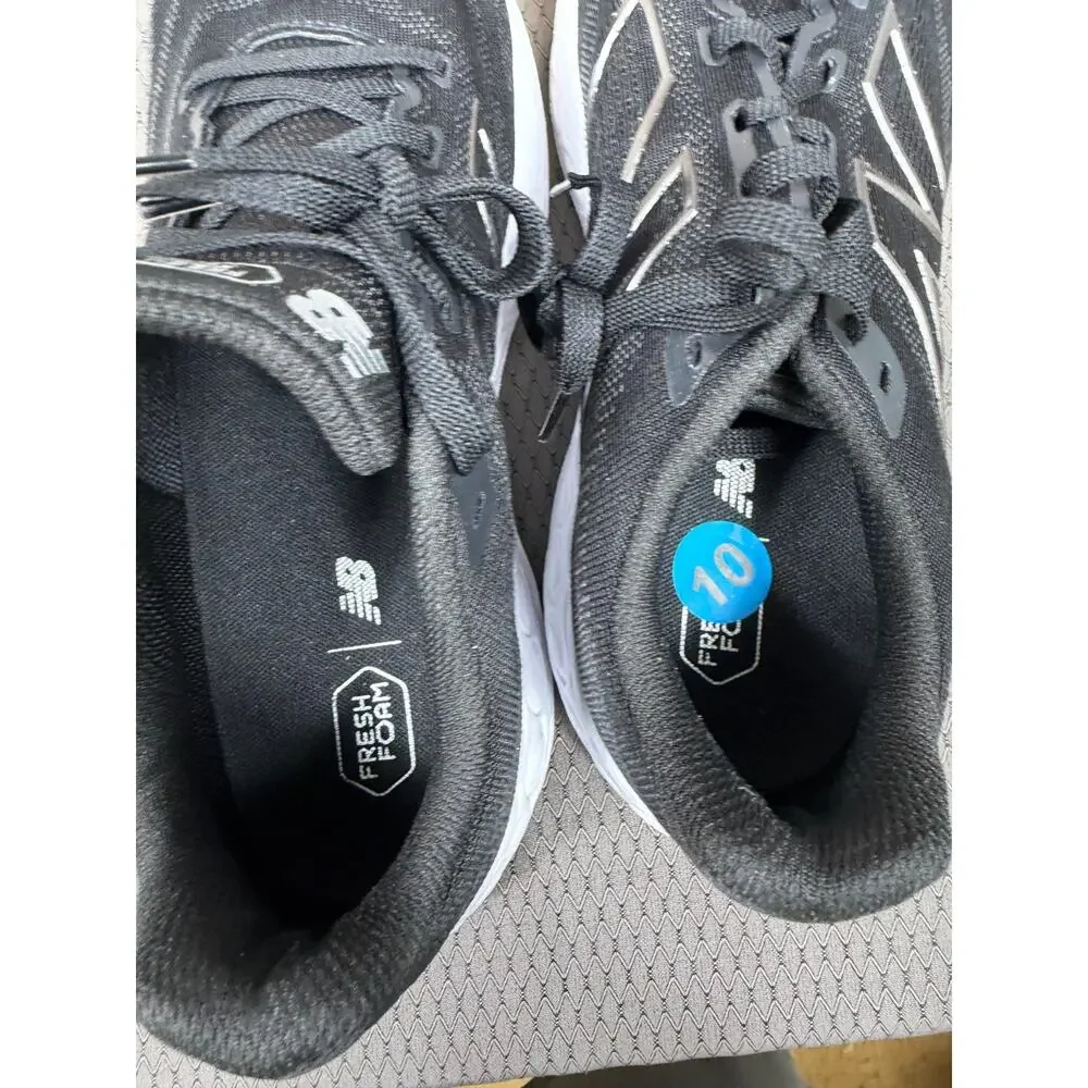 New Balance Fresh Foam 680v8 Men's Running Shoes Size 10 D Black/White/Gray NEW
